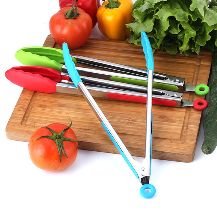 9inch Custom Non-stick Stainless Steel Kitchen Tongs BBQ Tongs